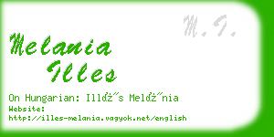 melania illes business card